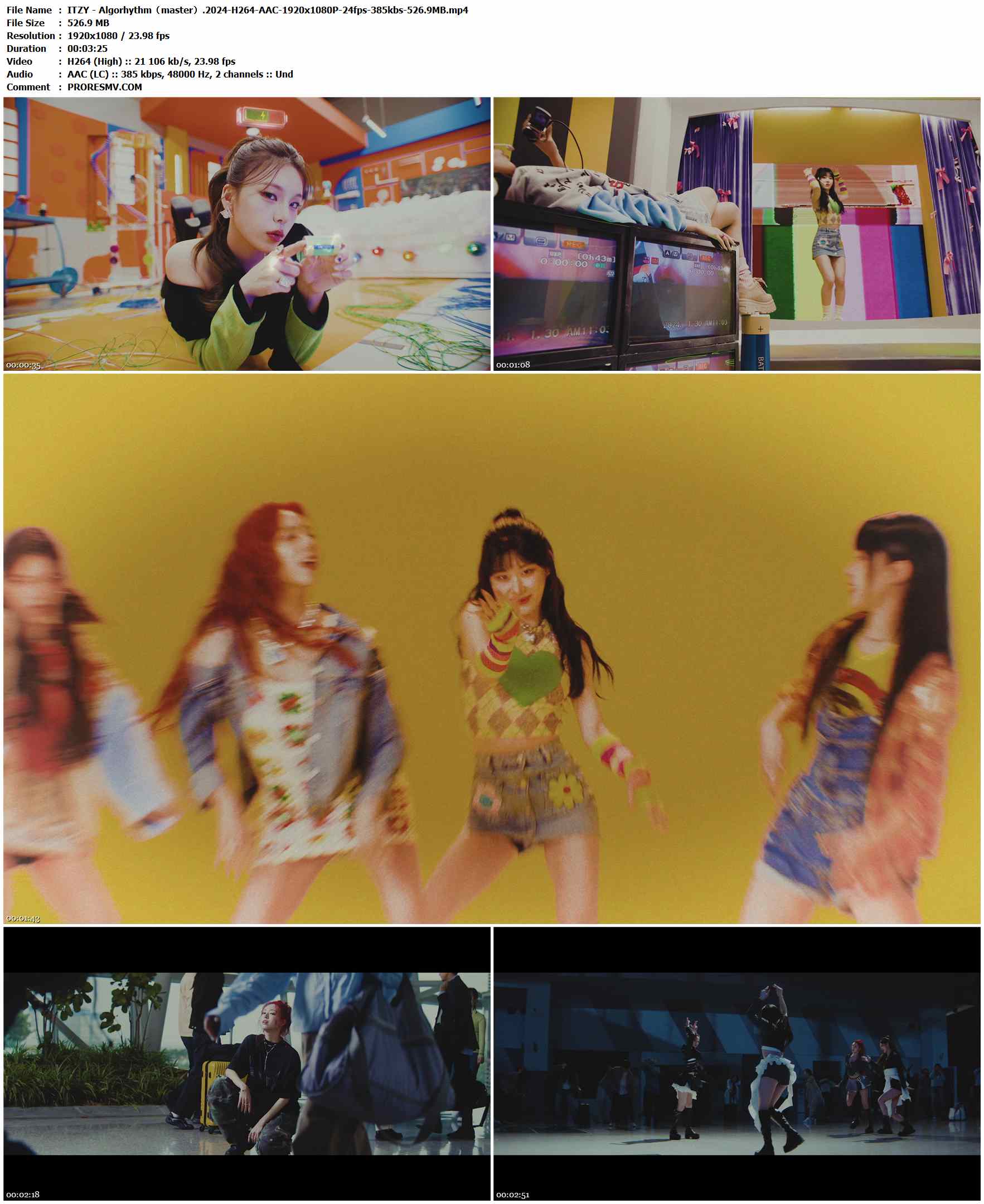 ITZY - Algorhythm（master）.2024-H264-AAC-1920x1080P-24fps-385kbs-526.9MB官方MV_高清MV